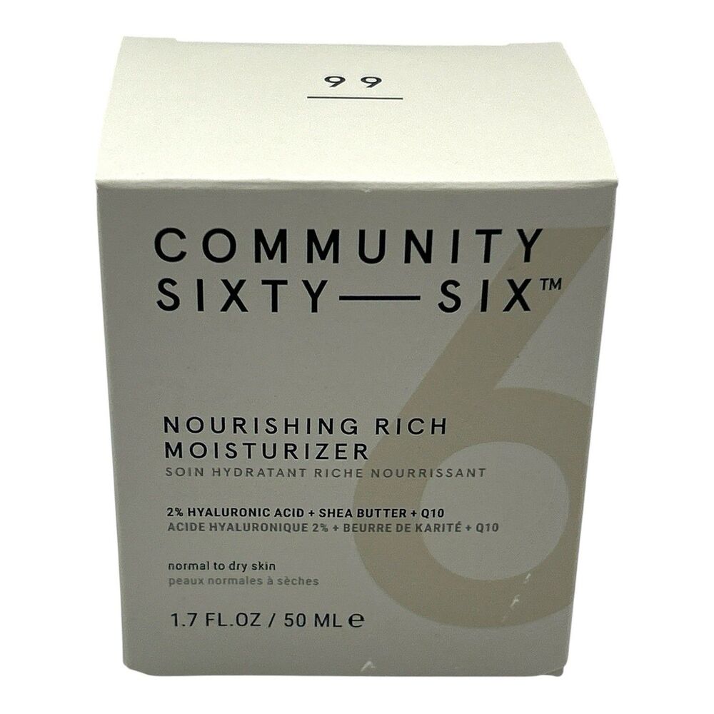 Community Sixty-Six Nourishing Rich Moisturizer Hyaluronic Acid Shea Butter 1.7o